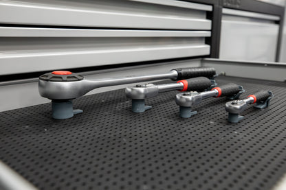 Porte-tête à cliquet pour grille d'outils