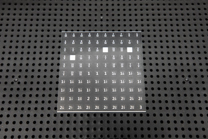 Étiquettes d'identification de la grille d'outils