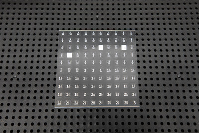 Étiquettes d'identification de la grille d'outils