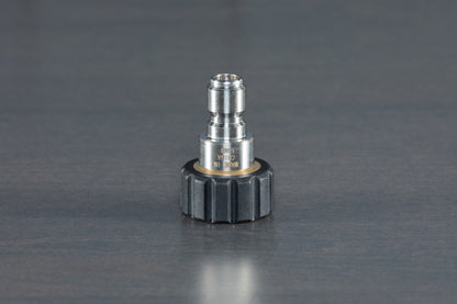 Stainless Steel M22 Female (14mm) to 3/8" QD Plug